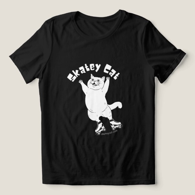 Skatey Cat Tri-Blend Shirt (Design Front)