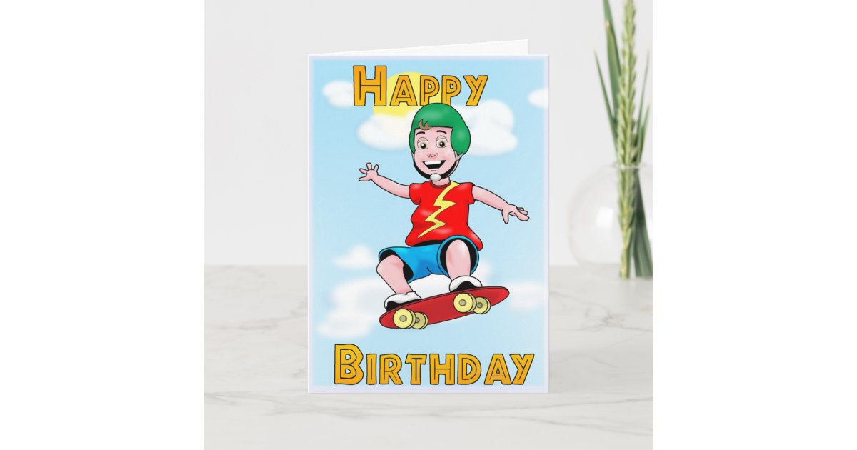 Skating Birthday Card | Zazzle