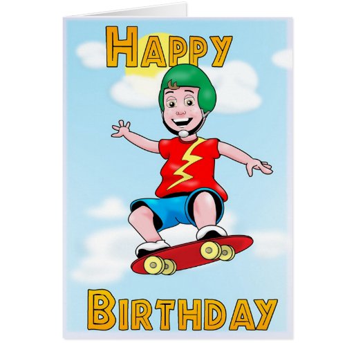 Skating Birthday Card | Zazzle
