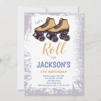 Skating Birthday Invitation Skate Party