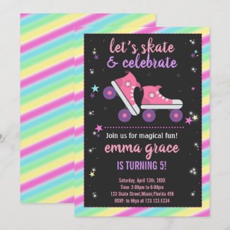 Skating Birthday Invitation Skating Party