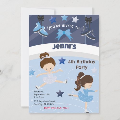 Skating Birthday Party Invitation