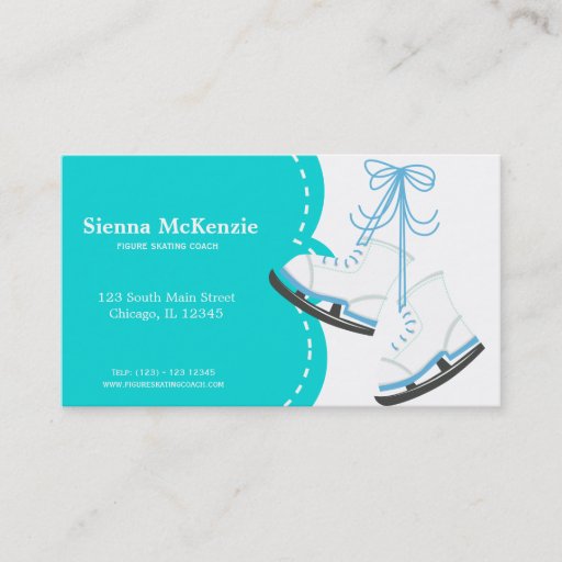 Customizable Skating Coach Business Card