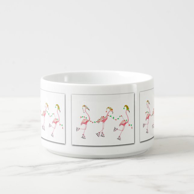 Skating flamingos Chili Bowl (Center)
