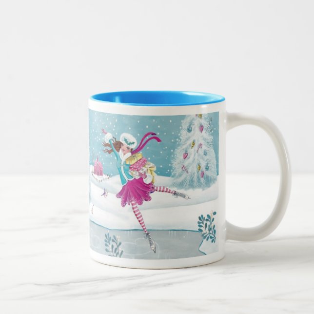 Skating Girl - two tone mug (Right)