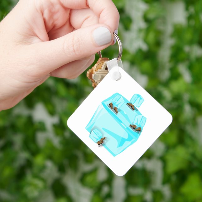 Skating Ice Cubes Keychain (Hand)