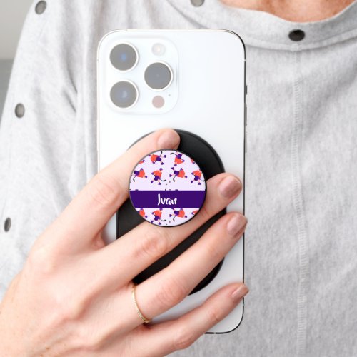 Skating ice hockey player pattern PopSocket