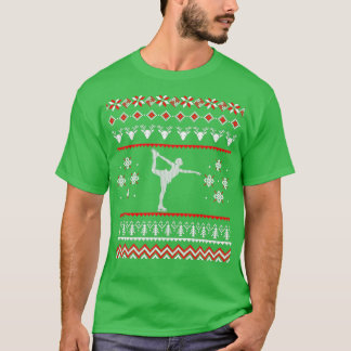 Skating Lover Christmas Gifts Figure Skating Ugly T-Shirt