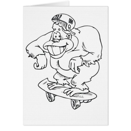 skating monkey cards (Front)