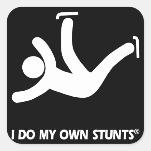 Skating My Own Stunts Square Sticker