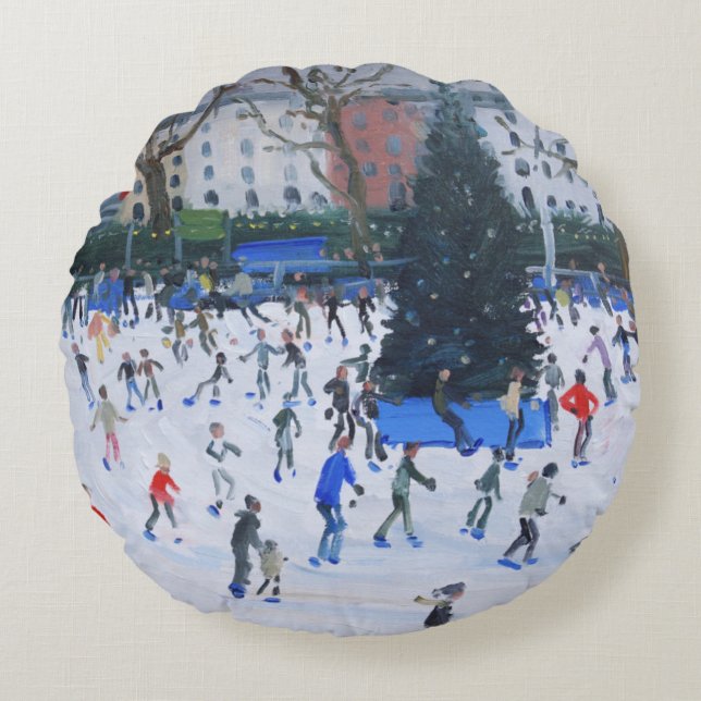 Skating Natural History Museum 2012 Round Pillow (Front)
