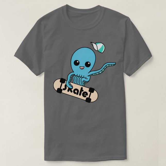Skating octopus T-Shirt (Design Front)