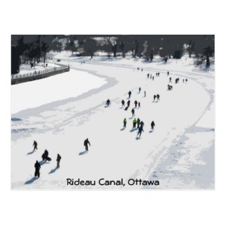 Skating on the Rideau Canal - Postcard