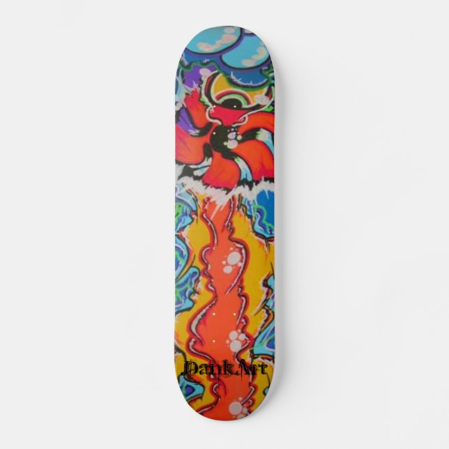 Skating on the Solar Eye Skateboard Deck (Front)