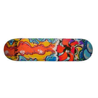 Skating on the Solar Eye Skateboard Deck