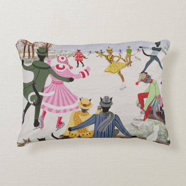 Skating on Thin Ice Accent Pillow (Front)