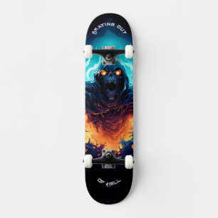 Skating out of Hell - Skull  Skateboard
