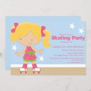 Skating Party Birthday Party Invite