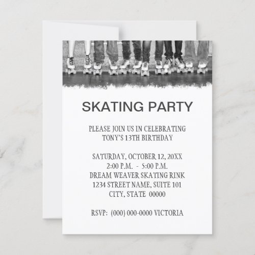 Skating Party Invitations