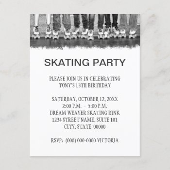 Skating Party Invitations by CarriesCamera at Zazzle