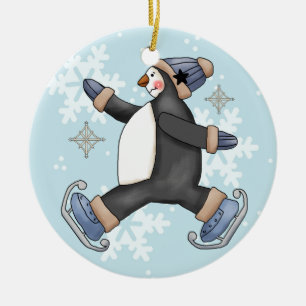 Skating Penguin Keepsake Holiday  Ornament