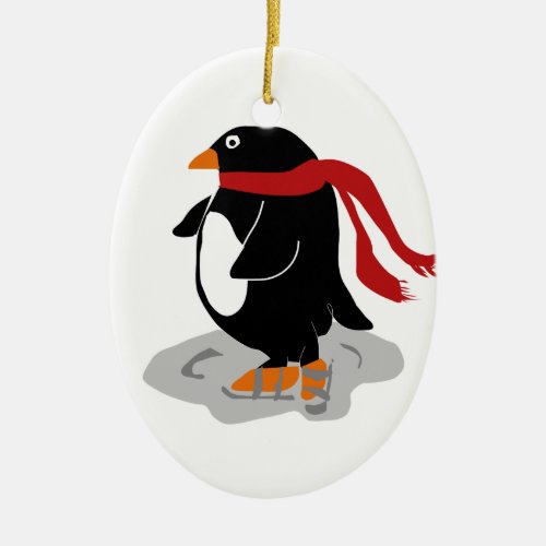 Skating Penguin Keepsake Ornament