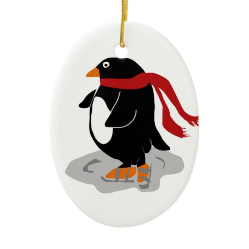 Skating Penguin Keepsake Ornament