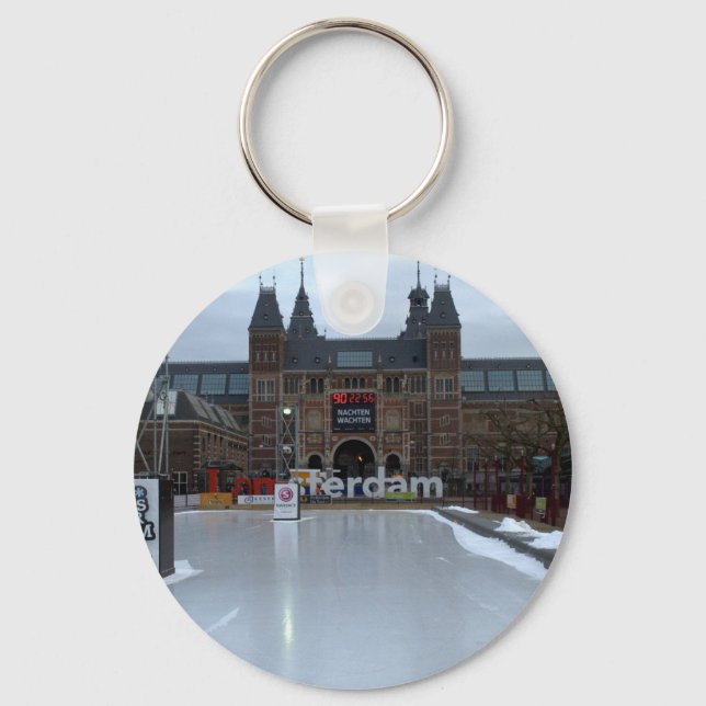 Skating rink, Museumplein, Amsterdam Keychain (Front)