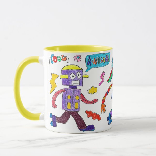 "Skating Robots" Mug (Left)
