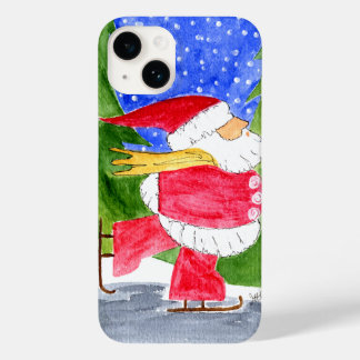 Skating Santa iPhone 14 Barley There Case
