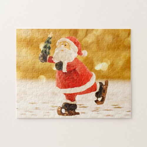 Skating Santa Jigsaw Puzzle