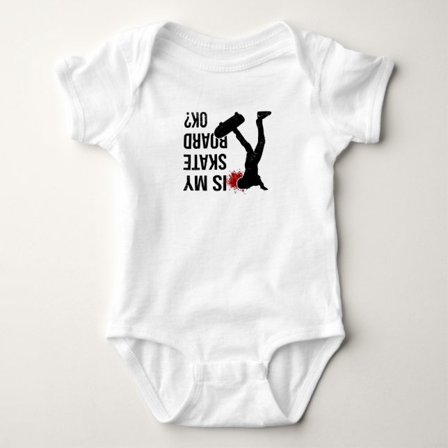 Skating Skateboarding Blood Skateboard Skater Baby Bodysuit (Front)