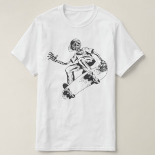 Skating Skeleton play skateboard T-Shirt