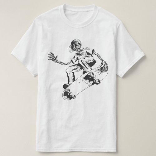 Skating Skeleton play skateboard T_Shirt