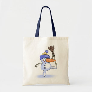 Skating Snowman Holiday Tote Bag