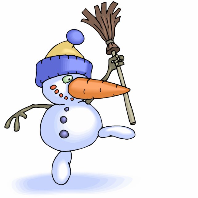 Skating Snowman Photo Sculpture (Front)