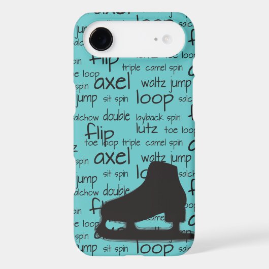 Skating Terms with Skate iPhone Case (Back)