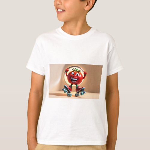 Skating Tomato Delight T_Shirt