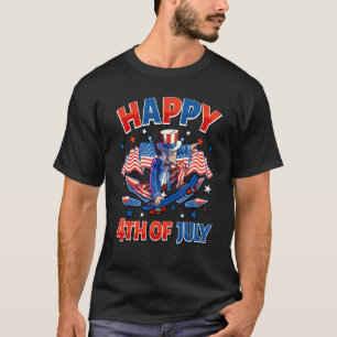 Skating Uncle Sam 4th Of July Boys Kids American F T-Shirt