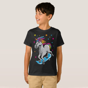 Skating Unicorn Cute Animals Magical Unicorn Sport T-Shirt