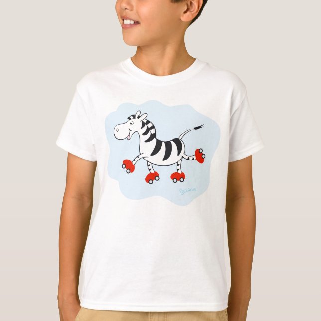 Skating Zebra T-Shirt (Front)
