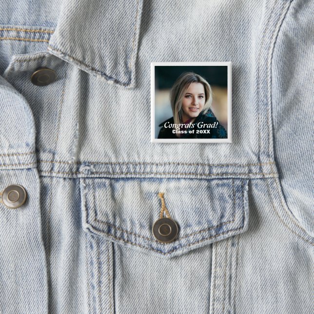Skaymarts | Custom Photo Congrats Grad Class 20XX Button (In Situ)
