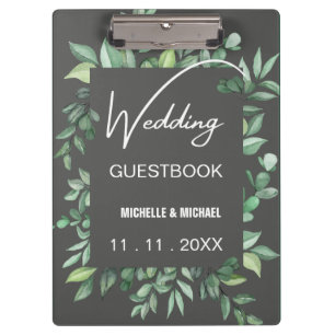 Skaymarts Elegant Floral Wedding Guest Clipboard