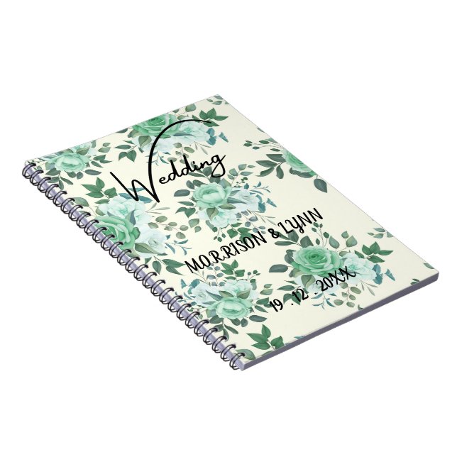 Skaymarts | Elegant Greenery Wedding Guest Notebook (Right Side)