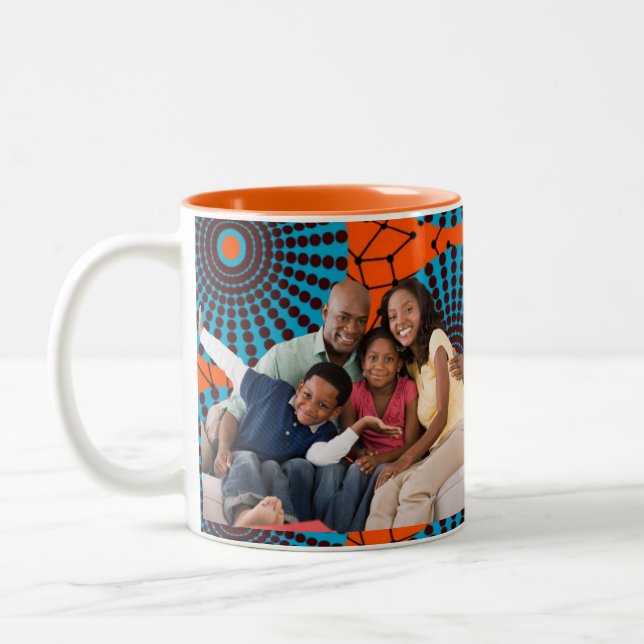 SKAYMARTS | Family Photo African Wax Design  Mug (Left)