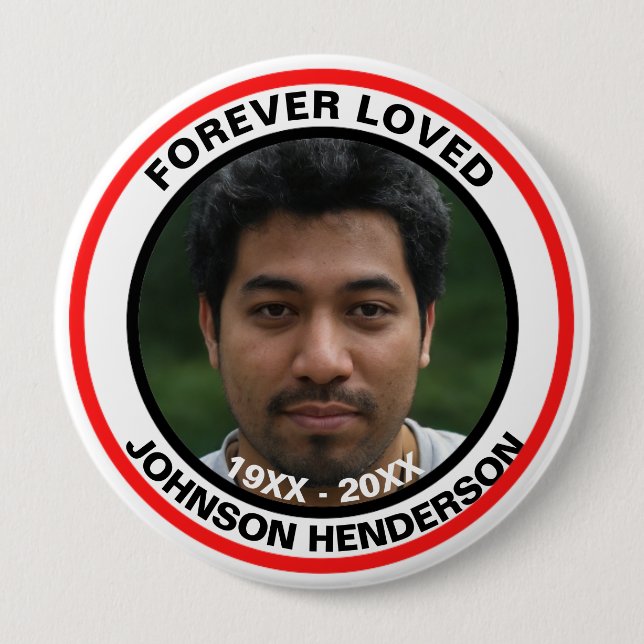 Skaymarts | Forever Loved By Everyone Funeral Button (Front)