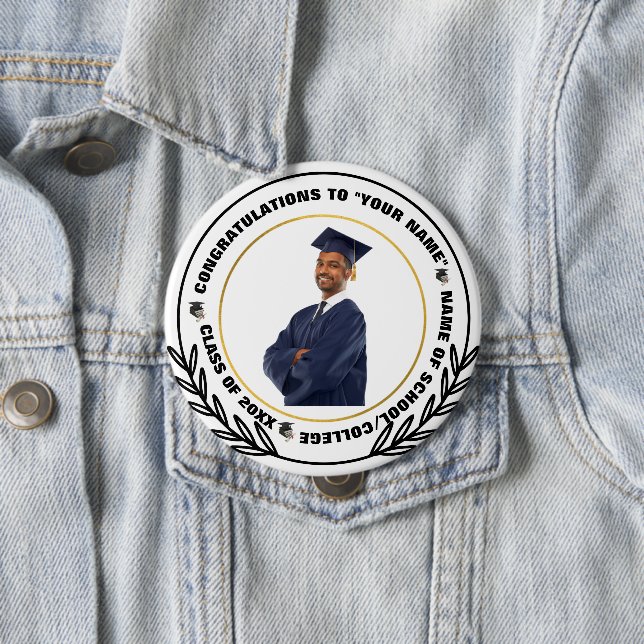 Skaymarts | Graduation Photo Congrats celebration Button (In Situ)