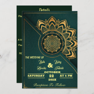 Skaymarts Mandala Calligraphic script Wedding In Invitation