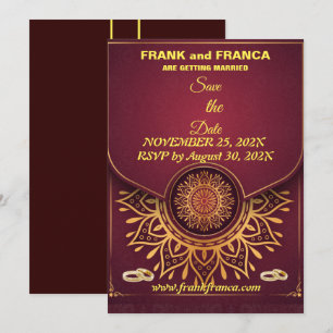 Skaymarts   Mandala Calligraphic Unique Script Sav Save The Date