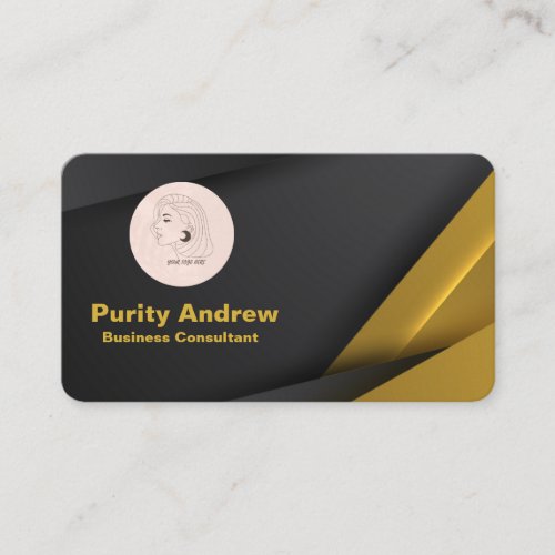 Skaymarts  Minimalist black and yellow QR Code Business Card